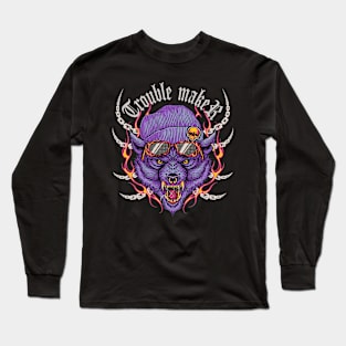 Trouble Maker Wolf Long Sleeve T-Shirt